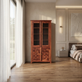 Aurora glass door wooden cabinet storage unit solid wood India