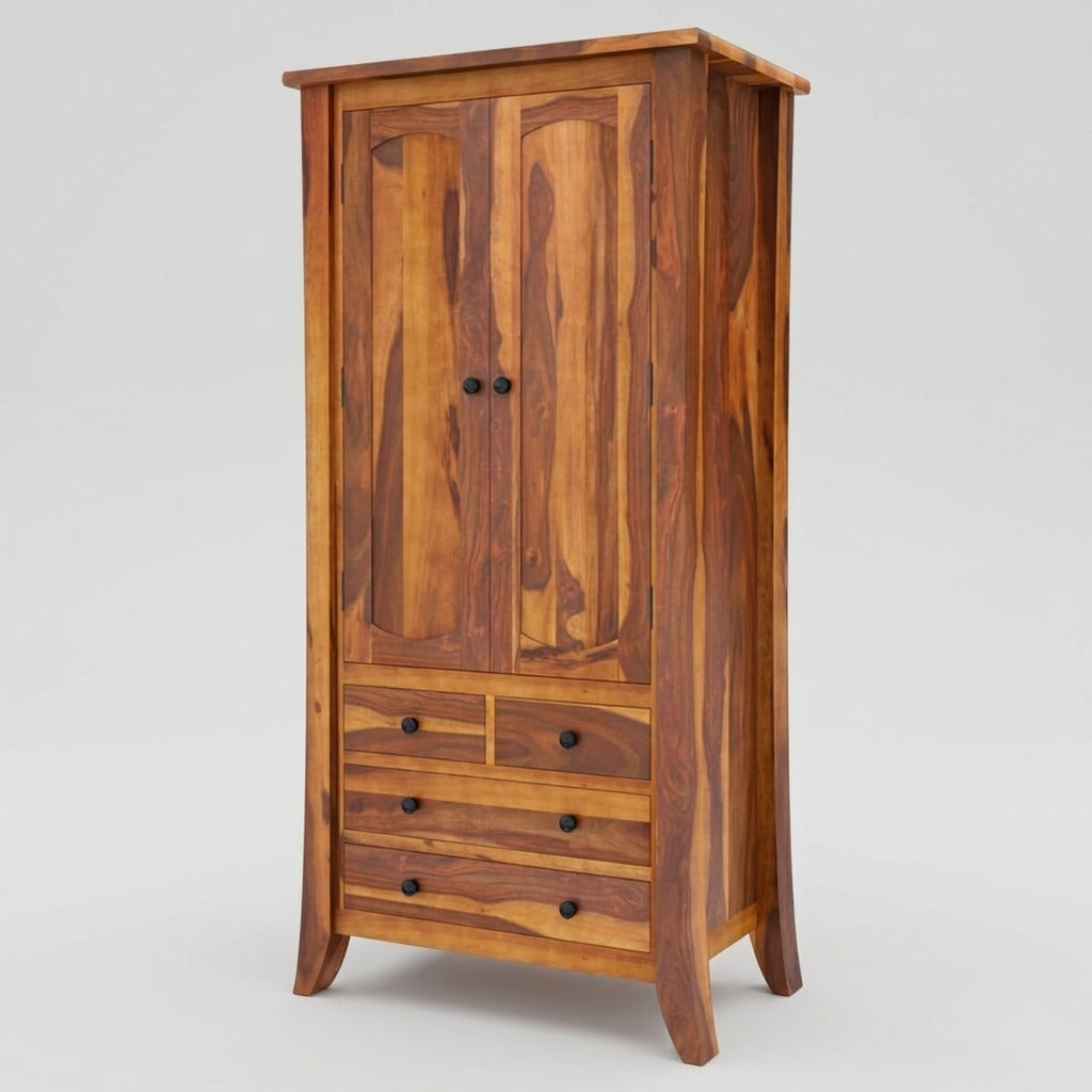 Veyra Compact Wooden Wardrobe