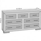 Averra Modern Wooden Chest of Drawers | Wide Storage Cabinet with Multi Drawer Design