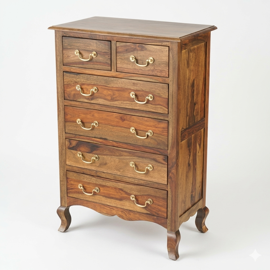 Averra Tall Wooden Chest of Drawers