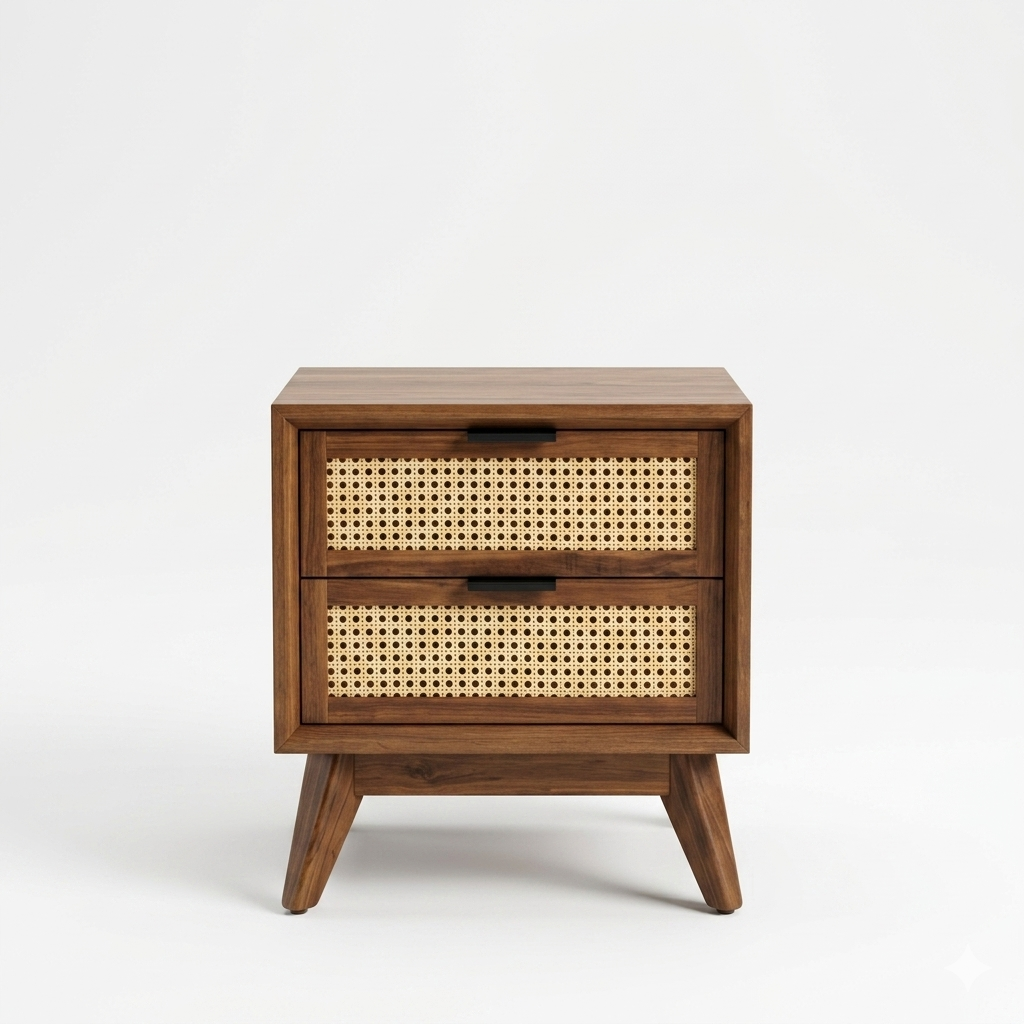 Avera Cane Bedside Table