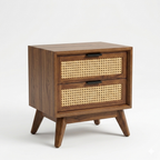 Avera Cane Bedside Table