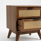 Avera Cane Bedside Table