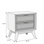 Avera Cane Bedside Table