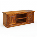 Solid Sheesham Wood TV Unit | Classic Wooden Entertainment Console