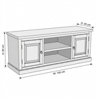 Solid Sheesham Wood TV Unit | Classic Wooden Entertainment Console