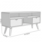 Modern Solid Wood TV Unit | Mid-Century Entertainment Console