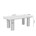 Aurelle Cane Back Dining Set with Fluted Pedestal Table