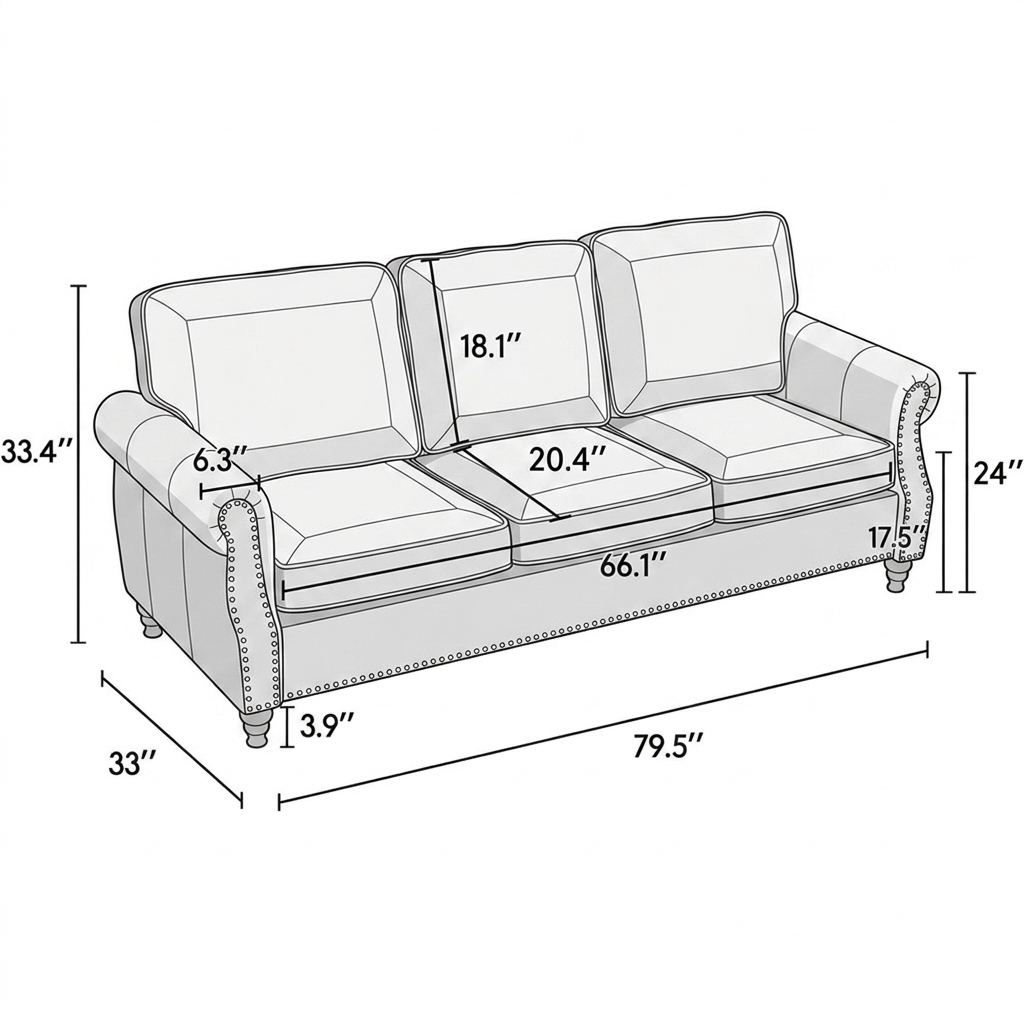 Hudson Vintage Leather Sofa | Modern Classic 3 Seater