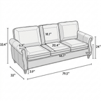 Hudson Vintage Leather Sofa | Modern Classic 3 Seater