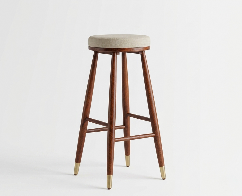 Alden Upholstered Bar Stool | Mid-Century Modern Counter Stool
