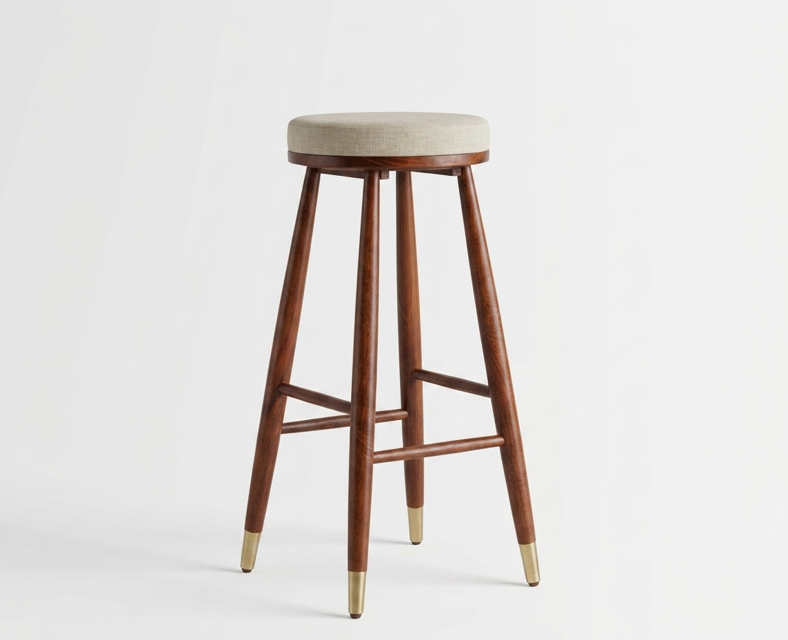 Alden Upholstered Bar Stool | Mid-Century Modern Counter Stool