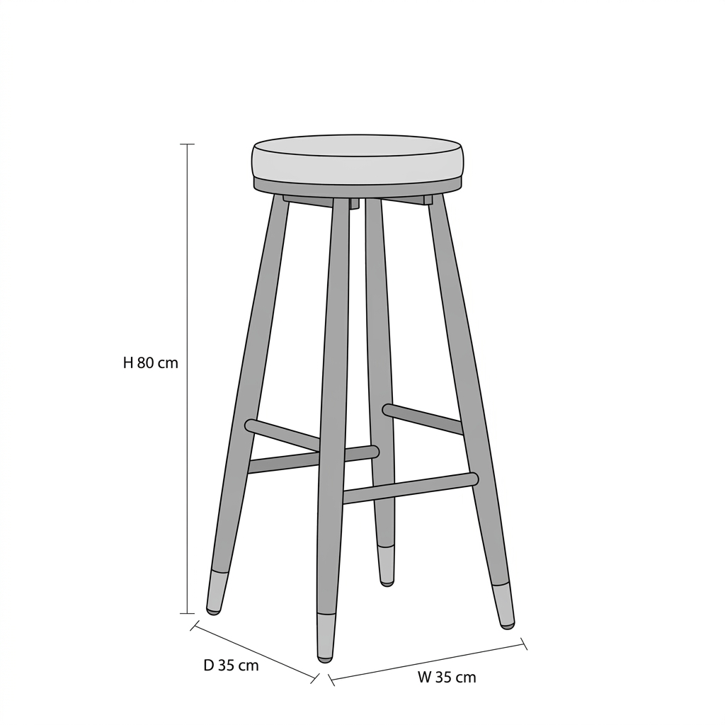 Alden Upholstered Bar Stool | Mid-Century Modern Counter Stool