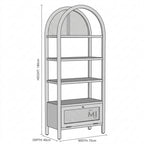 ArcCane Display Shelf | Premium Wooden Storage Unit