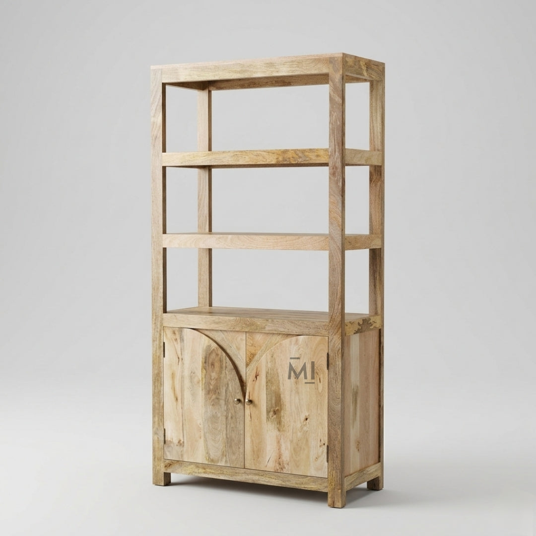 Arcus Wooden Bookshelf Cabinet | Display & Storage Unit