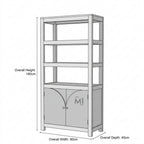 Arcus Wooden Bookshelf Cabinet | Display & Storage Unit