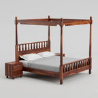 Aurelian Four Poster Bed | Classic Wooden Poster Bed with Spindle Detailing