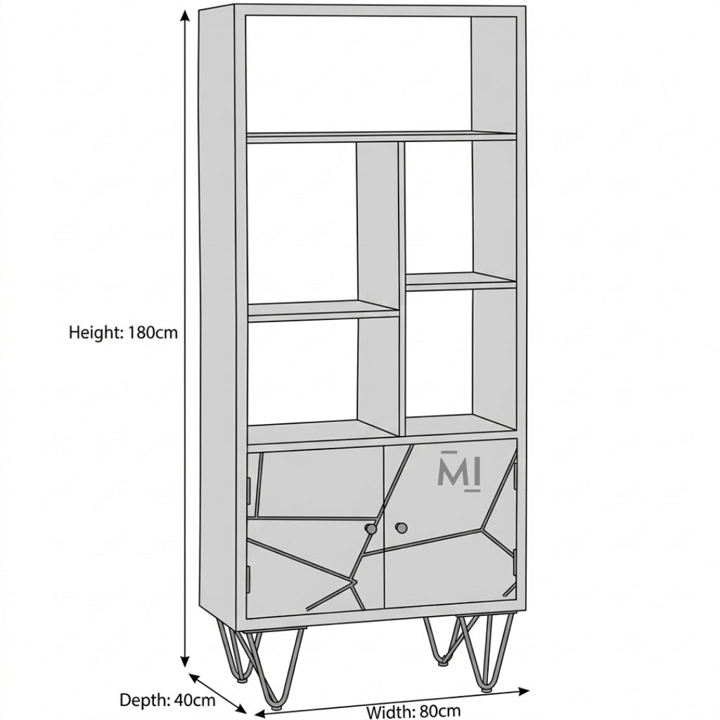 modern designer cabinet with storage shelves size