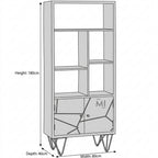 modern designer cabinet with storage shelves size