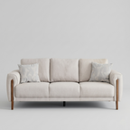 Wooden frame accent sofa with fabric upholstery for living room furniture Jodhpur