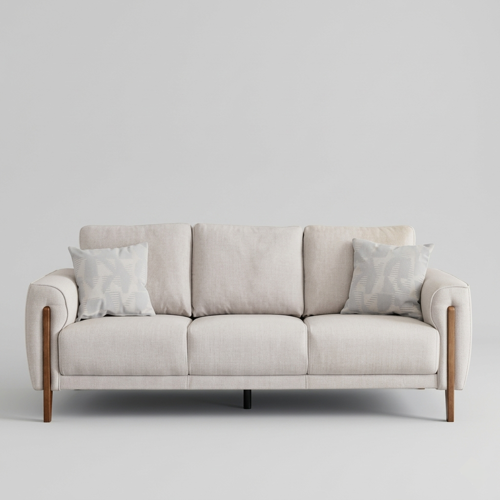Wooden frame accent sofa with fabric upholstery for living room furniture Jodhpur