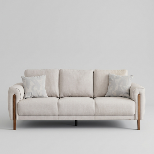 Wooden frame accent sofa with fabric upholstery for living room furniture Jodhpur