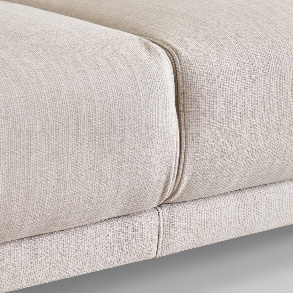 Averra Elvion Wooden Accent Sofa | Modern 3-Seater with Cushions Fabric Upholstery