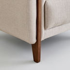 Averra Elvion Wooden Accent Sofa | Modern 3-Seater with Cushions Fabric Upholstery