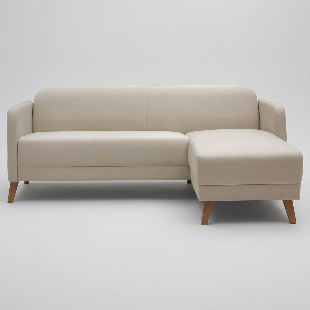 L shape fabric sofa with chaise lounge modern seating furniture in Jodhpur India