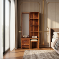 Averra multi utility dressing table wooden vanity table with storage in India