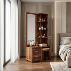 Modern dressing table with mirror and storage for bedroom furniture in Jodhpur