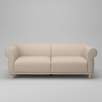 Averra Norvyn Fabric Sofa | Premium Upholstered 3-Seater with Curved Arm Design
