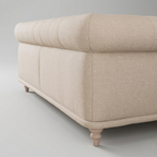 Averra Norvyn Fabric Sofa | Premium Upholstered 3-Seater with Curved Arm Design