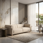 Averra Norvyn Fabric Sofa | Premium Upholstered 3-Seater with Curved Arm Design