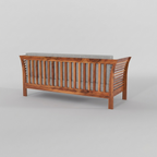 Averra Slatted Wood Sofa | Modern Solid Wood Couch with Cushions(3+1+1 Set)