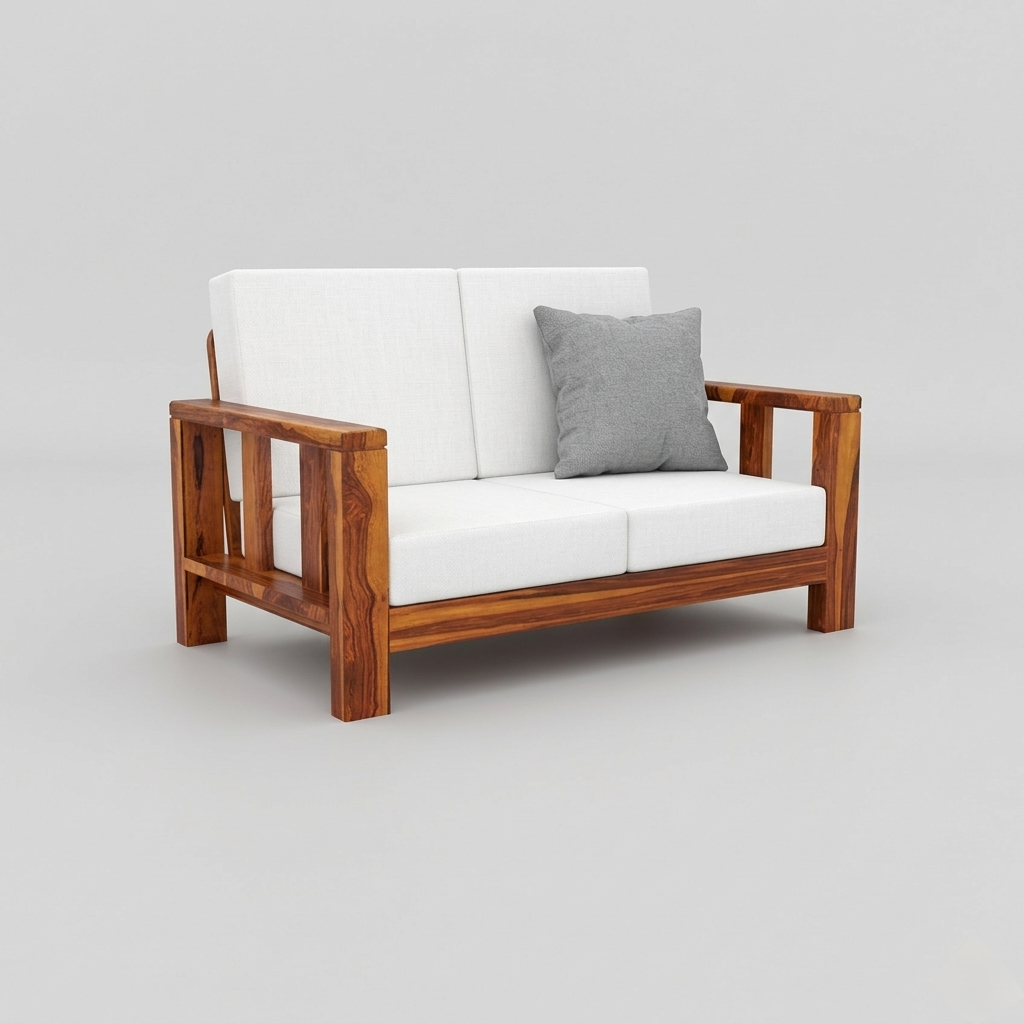 Averra solid wood sofa set modern wooden living room sofa with cushions 3 2 1 set in India