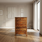 Averra tall wooden chest of drawers storage cabinet for bedroom furniture in India