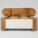 Contemporary upholstered storage bench for bedroom and entryway