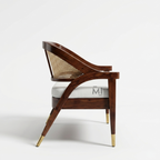 CaneLuxe Solid Wood Bench | Premium Rattan Cane Lounge Couch