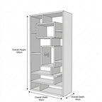Cubora Frame Designer Bookshelf | Modern Wooden Box Shelf Bookcase
