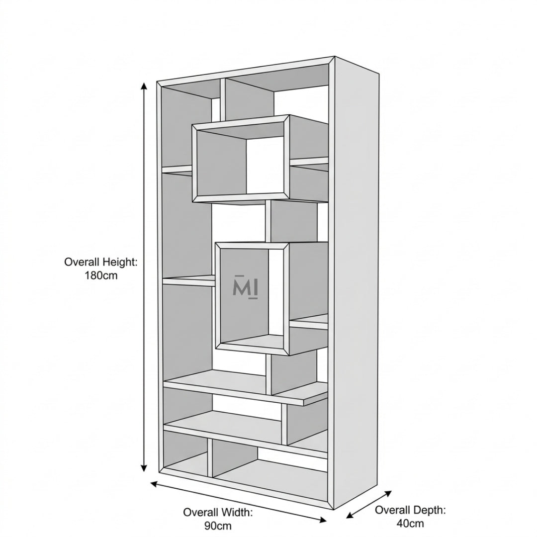 Cubora Frame Designer Bookshelf | Modern Wooden Box Shelf Bookcase