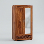 Wooden wardrobe with mirror modern storage cabinet for home in Jodhpur India