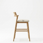 Elowen Cane Bar Chair | Modern Upholstered Counter Stool