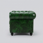 Emerald Chesterfield Leather Armchair | Luxury Green Accent Chair