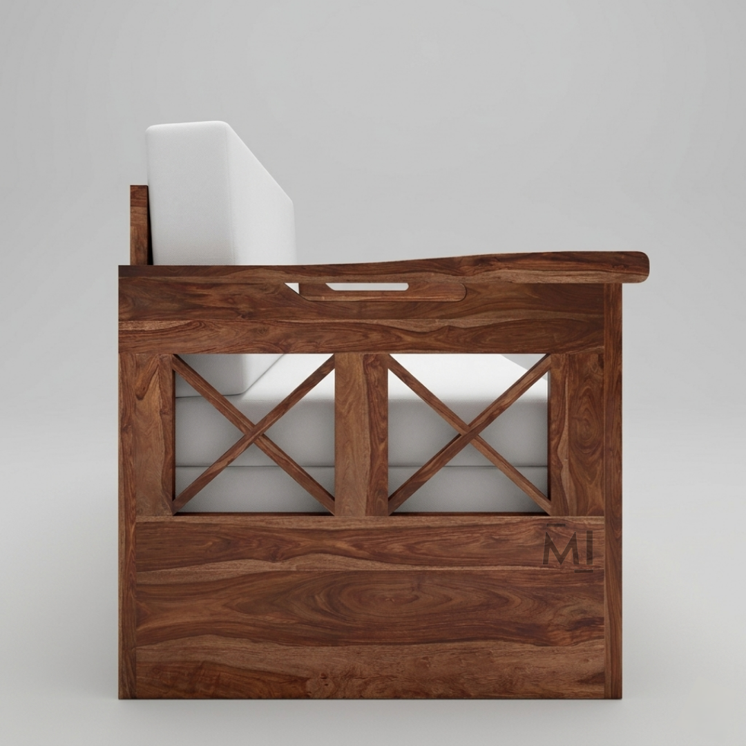 FlexiWood Sofa Cum Bed | Wooden Sofa Bed with Storage