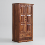 Classic wooden wardrobe with storage for home furniture in Jodhpur India