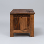 HeritageCraft Solid Wood Storage Trunk | Rustic Wooden Blanket Chest
