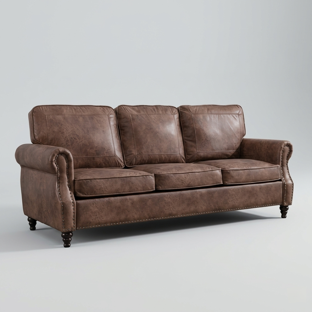 Hudson Vintage Leather Sofa | Modern Classic 3 Seater