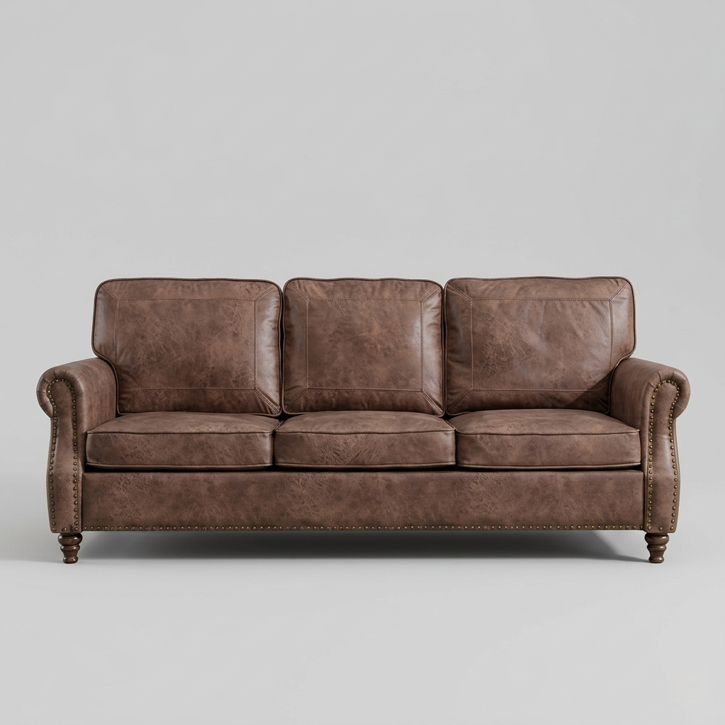 Hudson Vintage Leather Sofa | Modern Classic 3 Seater