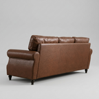 Hudson Vintage Leather Sofa | Modern Classic 3 Seater